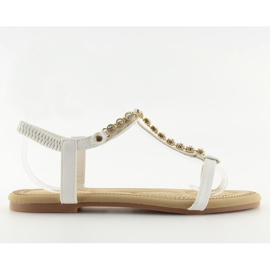 Sandaler med hvid cubic zirconia AS10875 Hvid