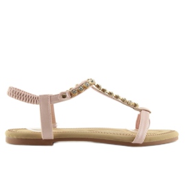 Sandaler med pink cubic zirconia AS10875 Pink lyserød