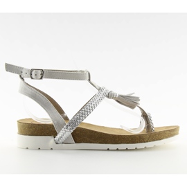 Sølv flip-flops K1717301 plata grå