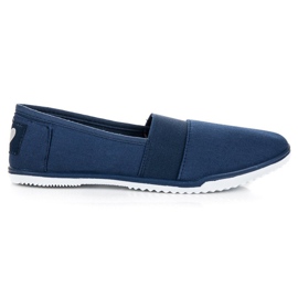 Mckeylor Marineblå tekstil slipons