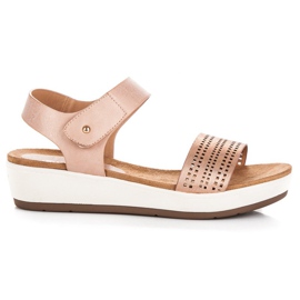 Stilfulde vinceza velcro sandaler lyserød
