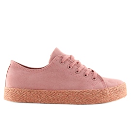 Espadriller fuld farve pink K1830201 Rosa lyserød