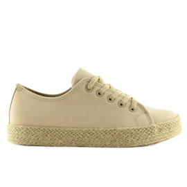 Espadriller fuld farve beige K1830201 Beige