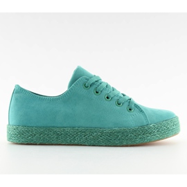 Espadriller fuld farve turkis K1830201 Azul grøn
