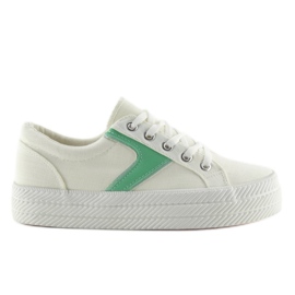 Hvide sneakers med høj sål K1831401 Blanco