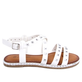Hvide sandaler med nitter WL193 Hvid