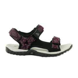 American Club Sandaler med amerikansk 6102 læderindlæg violet sort