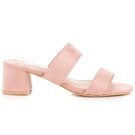 Renda Pink ruskind hjemmesko lyserød