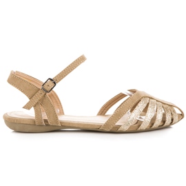 Elegante flade vinceza sandaler brun