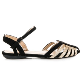 Elegante flade vinceza sandaler sort