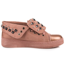 Rock suede sneakers lyserød