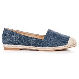 Bestelle Espadriller med glitter blå