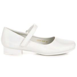 Vinceza Velcro ballerinas hvid