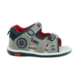 American Club Sandaler med amerikansk 87297 læderindlæg marine blå grå