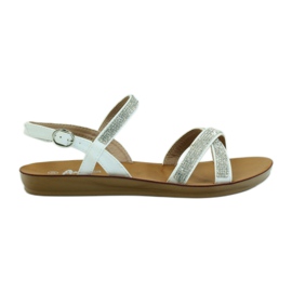 American Club Sandal med cubic zirconia amerikansk 170430 hvid