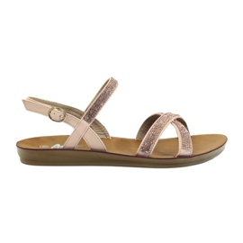 American Club Sandal med cubic zirconia amerikansk 170430 lyserød