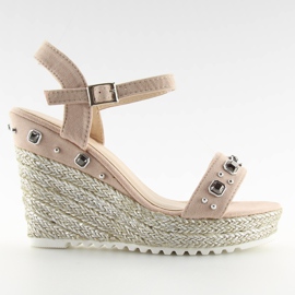 Pink Espadrilles på kiler pink TS-2730 Pink lyserød