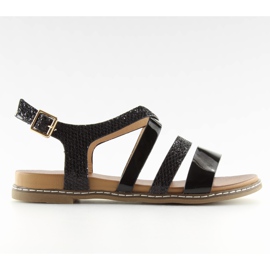 Sorte damesandaler J80-1 sort