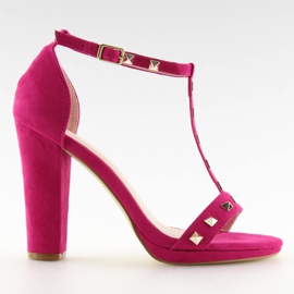 Sandaler på stolpen fuchsia A03 fuchsia lyserød