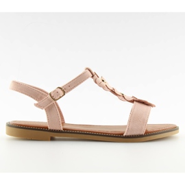 Kvinders pink ruskindssandaler WL-001 lyserød