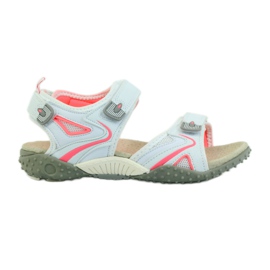American Club Sandaler med amerikansk 1707 læderindsats orange hvid