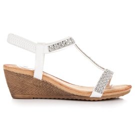 Fama Elegante kilesandaler hvid