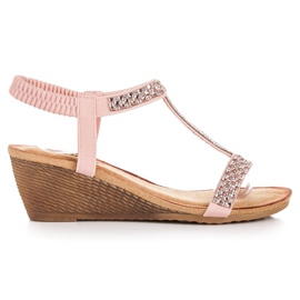 Fama Elegante kilesandaler lyserød