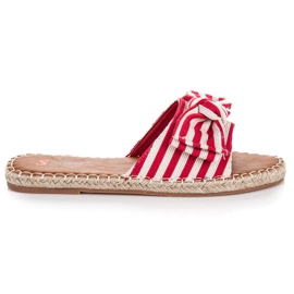 Seastar Stilfulde stribede flip-flops rød