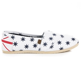 McKey Moderigtige Slip-on Espadrilles hvid marine blå