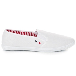 McKey Hvide tekstil slipons