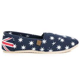 McKey Moderigtige Slip-on Espadrilles hvid marine blå