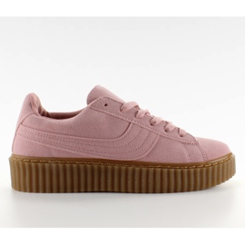 Suede creepers 8149 Pink lyserød