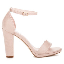 Primavera Suede sandaler på stolpen brun