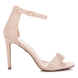 Seastar Beige sandaler på høj hæl