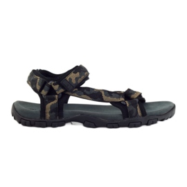 American Club Sandaler læderindsats Amerikansk 1729 camo sort brun grå