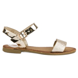 Comer Elegante gyldne sandaler gylden