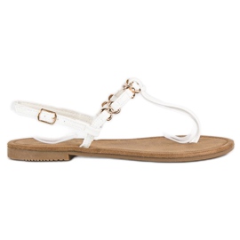 Comer Hvide flade flip-flops