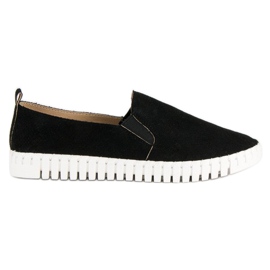 Tullo Slipons i sort ruskind