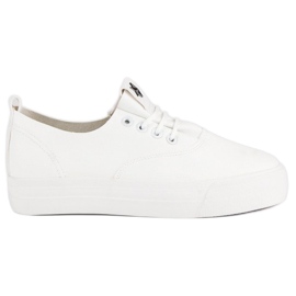 Hvide sneakers med bånd
