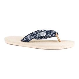 Ax Boxing Espadriller flip-flops hvid marine blå