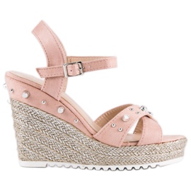 Erynn Wedge espadrilles sandaler lyserød