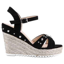 Erynn Wedge espadrilles sandaler sort