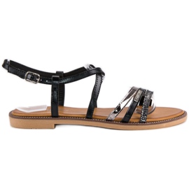 Bello Star Flade sandaler med spænde sort