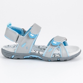 Hasby Komfortable velcro sandaler grå