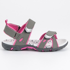 Hasby Komfortable velcro sandaler grå