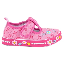American Club Pink velcro amerikanske sneakers lyserød