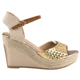 Kylie Golden Espadrilles sandaler gylden