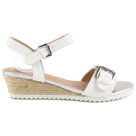 Kylie Espadrillesandaler med spænde hvid