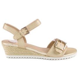 Kylie Espadrillesandaler med spænde gul