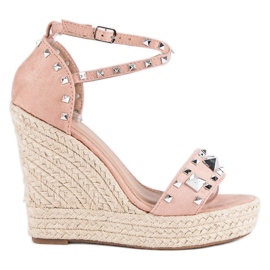 Bestelle Rock espadrilles sandaler lyserød